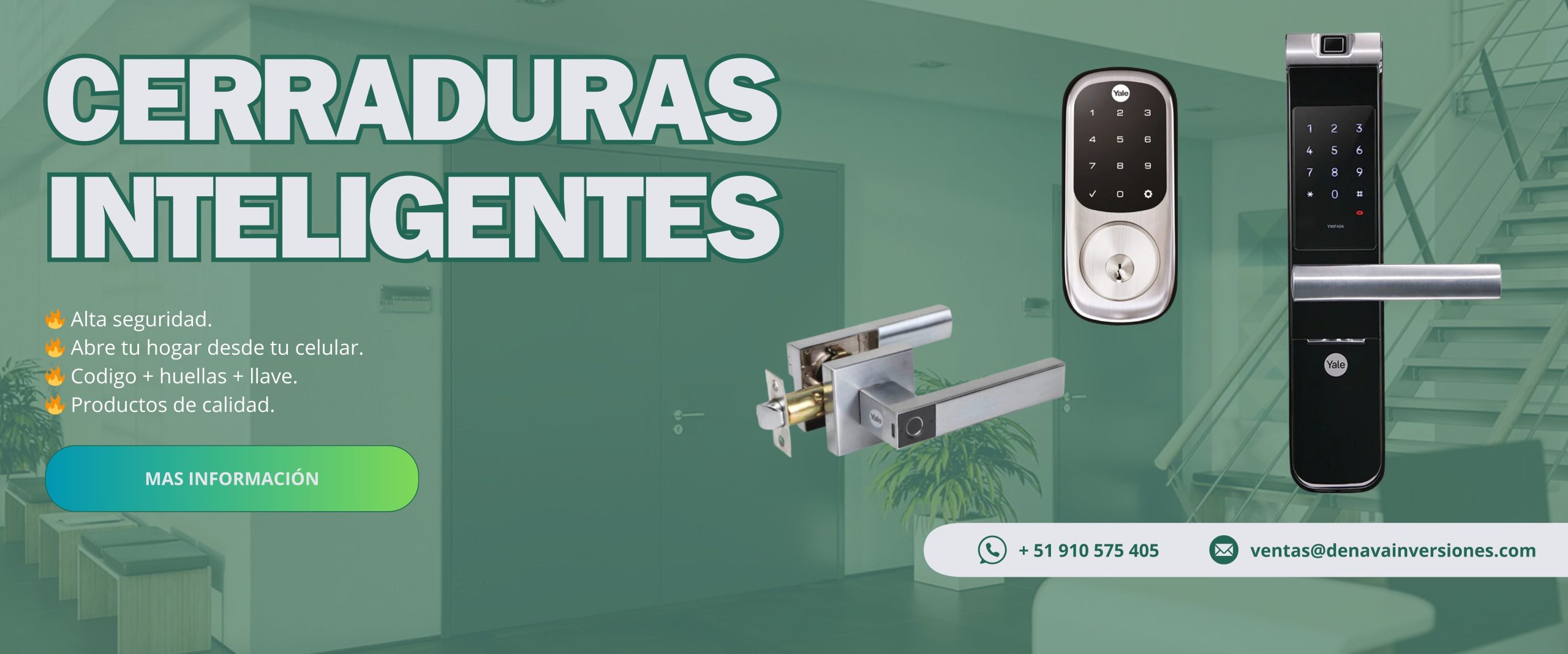 Cerraduras Inteligentes Digitales para Puertas